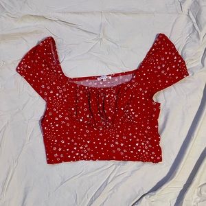 Pacsun red cropped top